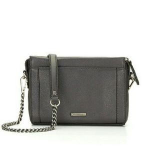 Rebecca Minkoff Grey Mini Crosby Crossbody Purse